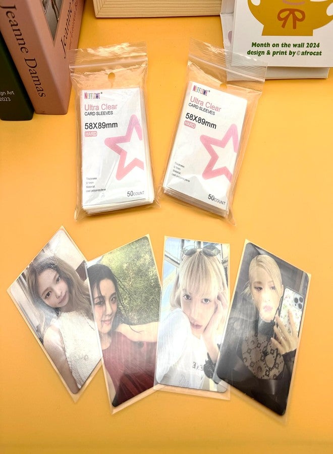 Neffliwe 100 Pcs Photocard Sleeves 58x89mm Clear Polypropylene Photo Card Protector for Albums Photocards, No PVC and Acid Free (50Pcs x2 Pack) - Image 5